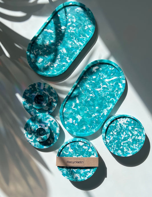 Recycled plastic organizer Tray, bedside jewelry organizer