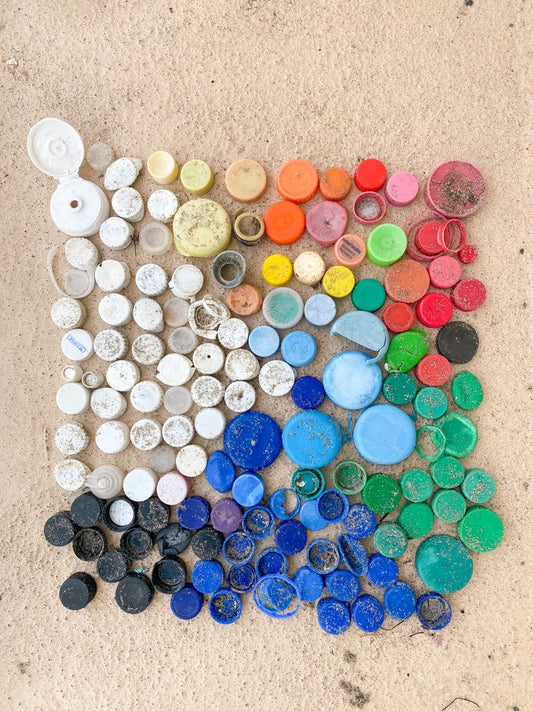 colorful bottle caps