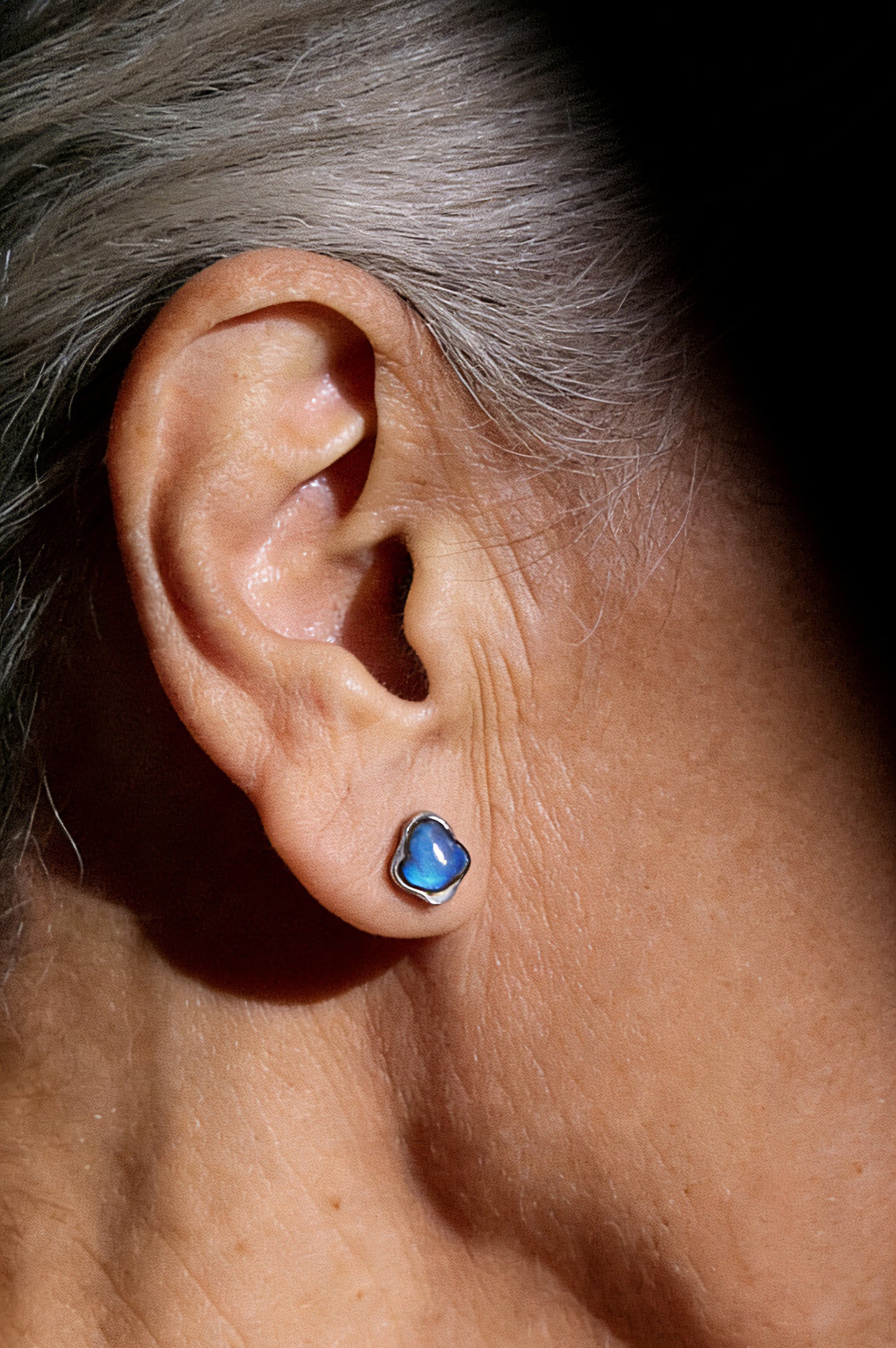 Costal revival seashell sterling studs, Handmade