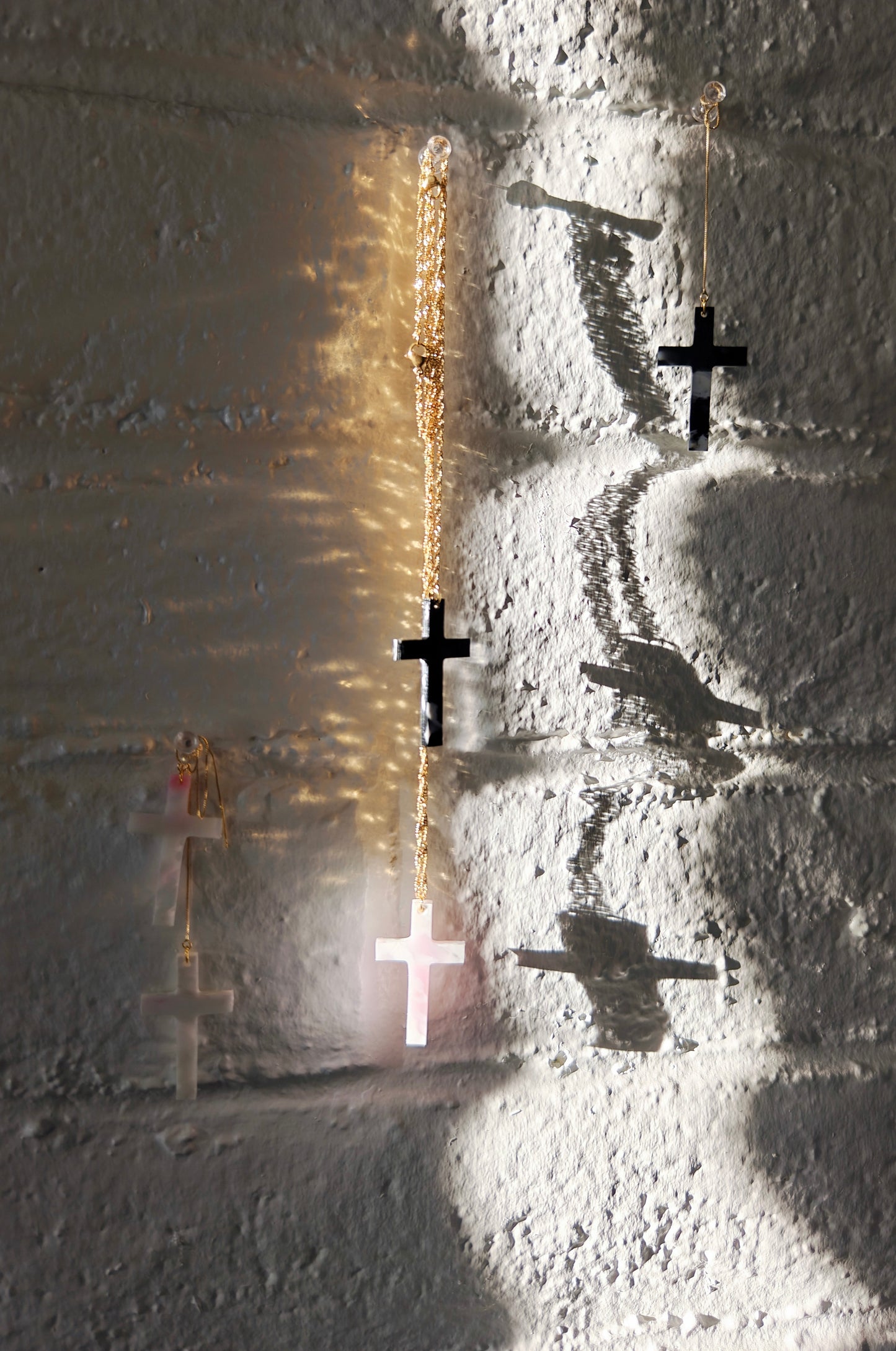 Recycled Plastic Cross Threader Necklace, Made in Greece, Assembled in USA