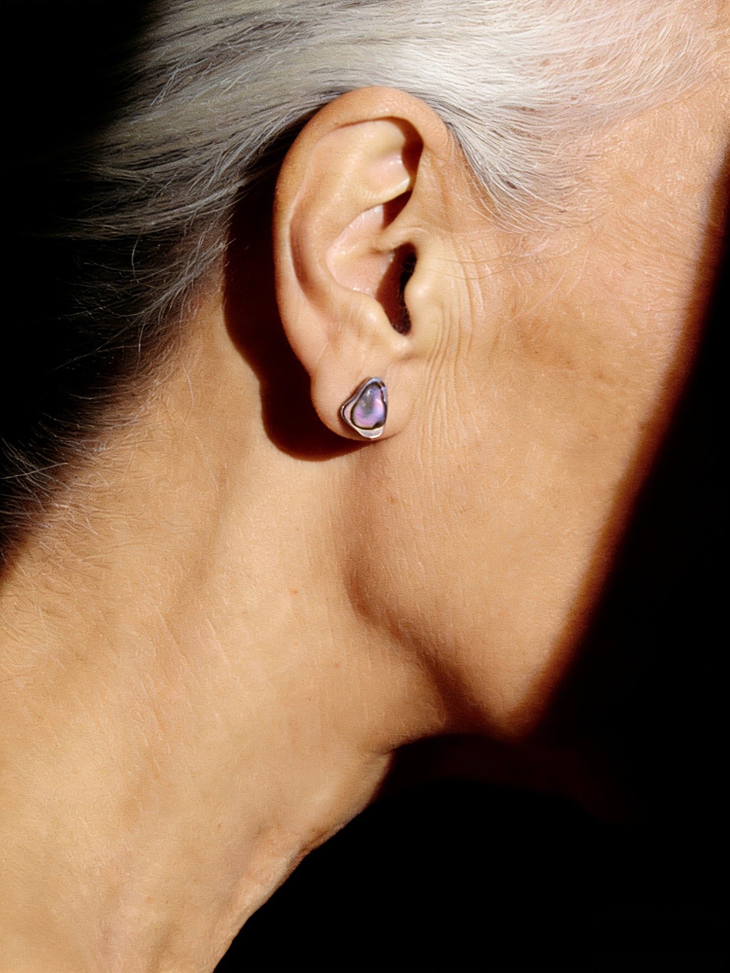 Costal revival seashell sterling studs, Handmade