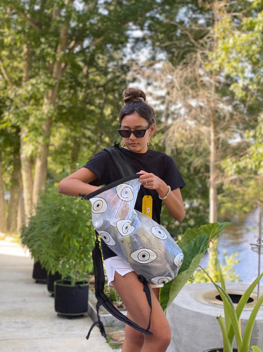 Sustainable Two-Way Crossbody/Backpack | Recycled Plastic backpack | Gun-free bag