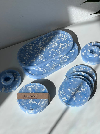 Recycled plastic organizer Tray, bedside jewelry organizer