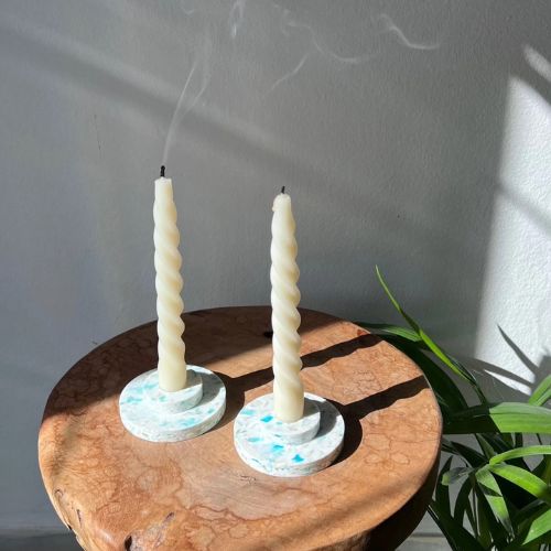 Eco-Luxe Glow: Handmade Candle Holders from Recycled Plastic - J.W. Frye