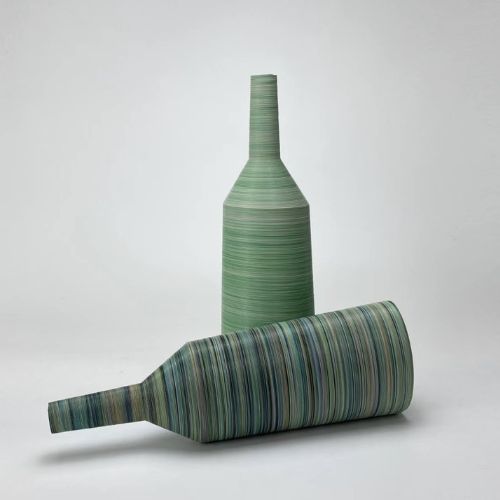 Eco-Harmony Bottle Neck Vase - Timeless Elegance in Recycled Craftsmanship - J.W. Frye