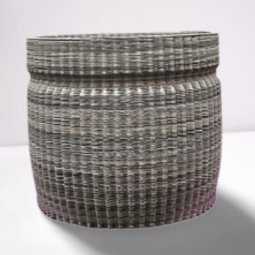 Eco-Harmony Short Basket Vase - Effortless Elegance in 100% Recycled Plastic - J.W. Frye