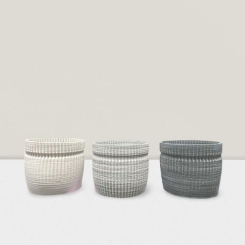 Eco-Harmony Short Basket Vase - Effortless Elegance in 100% Recycled Plastic - J.W. Frye