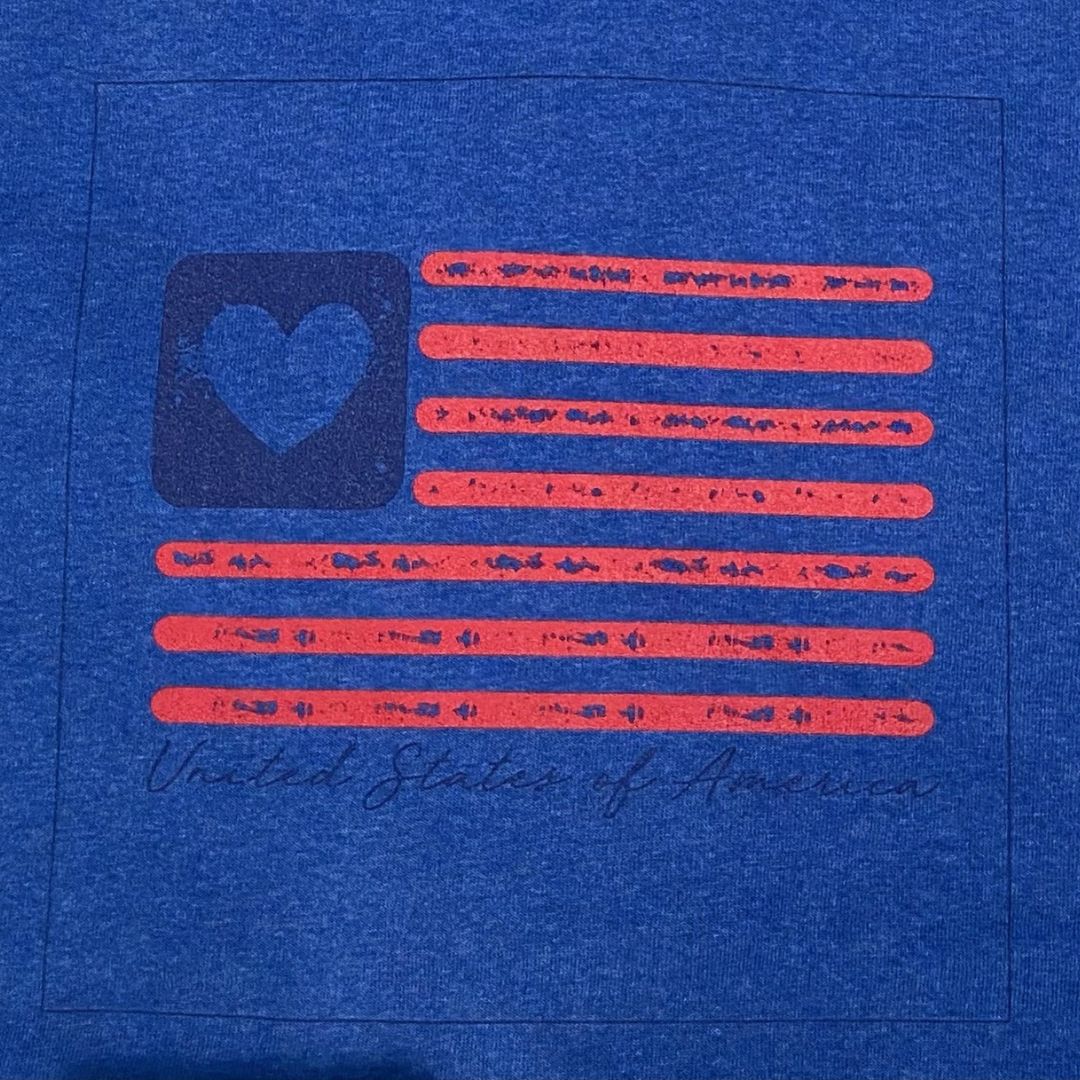 Eco-Blend Heart Flag Tee: Sustainable USA Pride with Recycled Cotton & Plastic - J.W. Frye