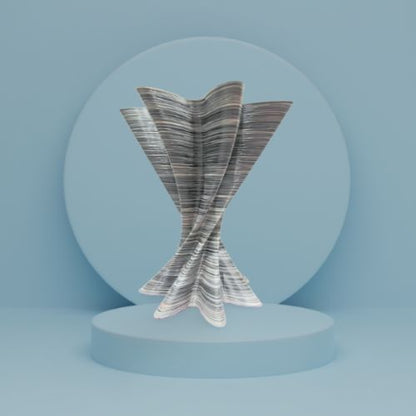 Eco-Harmony Tall Swirl Vase - Recycled Artistry in 100% Recycled Plastic - J.W. Frye