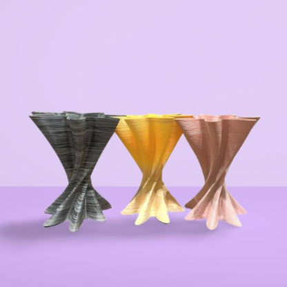 Eco-Harmony Tall Swirl Vase - Recycled Artistry in 100% Recycled Plastic - J.W. Frye